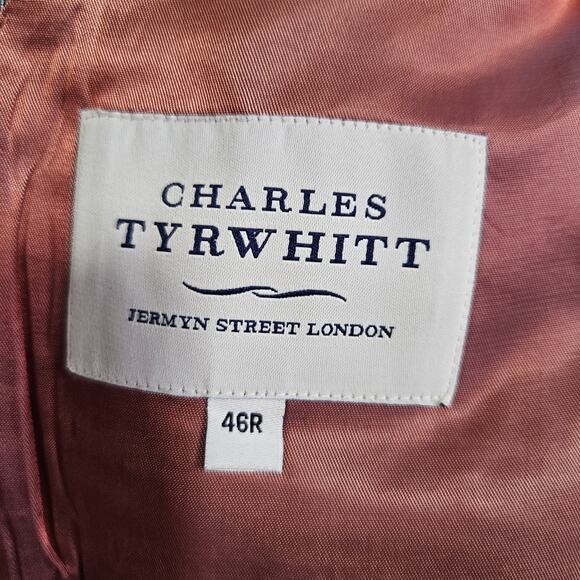 Charles Tyrwhitt Windowpane Unstructured Blazer Mens 46R Linen Sport Coat Plaid - Picture 11 of 16